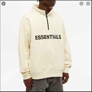 Fear of God Essentials Cream Half Zip Pullover